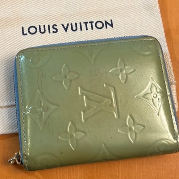 Louis Vuitton Rare Green And Blue Monogram Vernis Wallet EUC - Picture 1 of 9